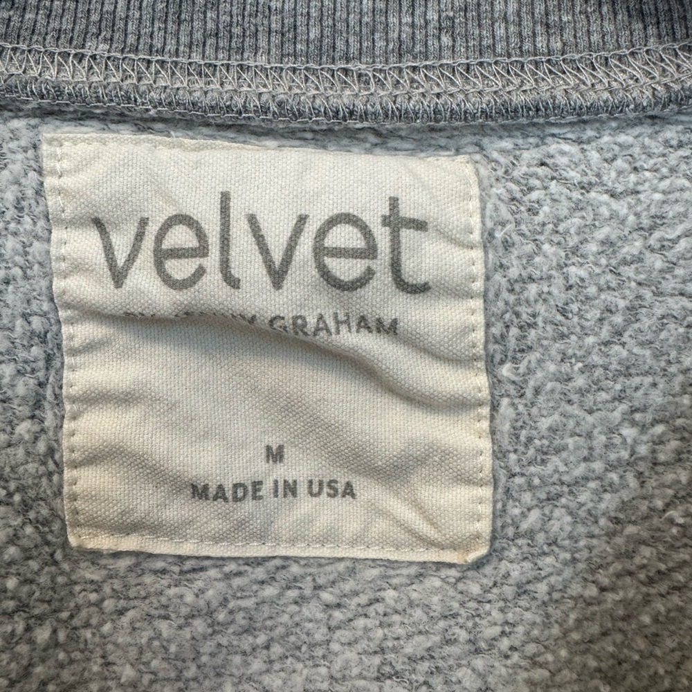 Velvet by Jenny Graham Ynez Gray Crewneck Sweatshirt - Picture 4 of 4